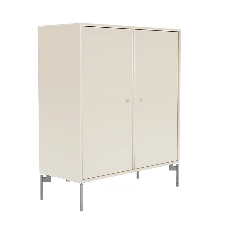 Montana Cover Cabinet With Legs, Oat/Matt Chrome
