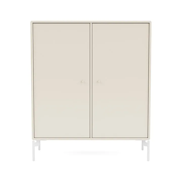 Montana Cover Cabinet With Legs, Oat/Snow White