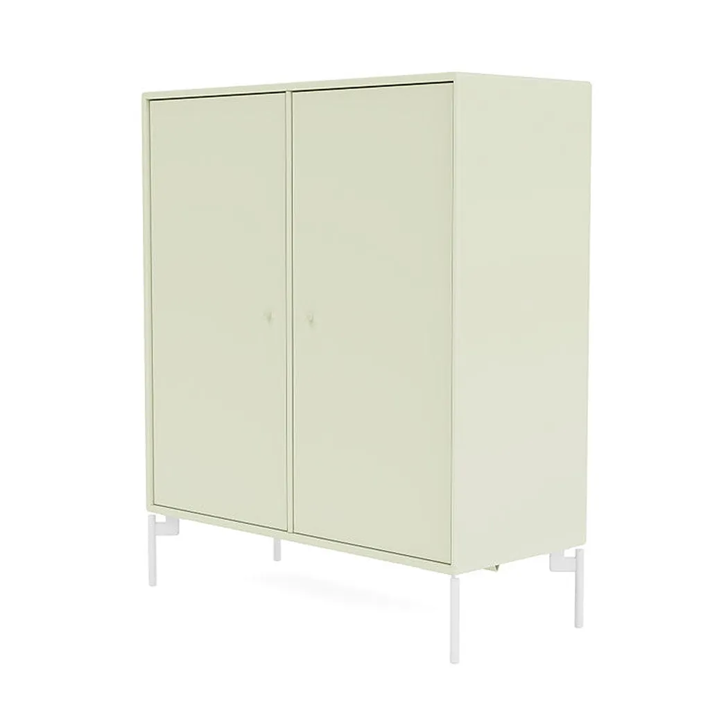 Montana Cover Cabinet With Legs, Pomelo/Snow White
