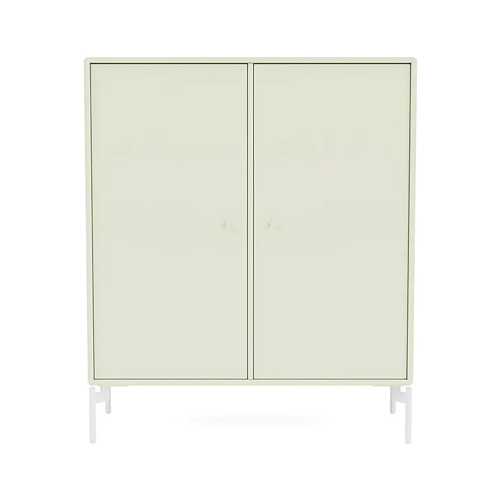 Montana Cover Cabinet With Legs, Pomelo/Snow White