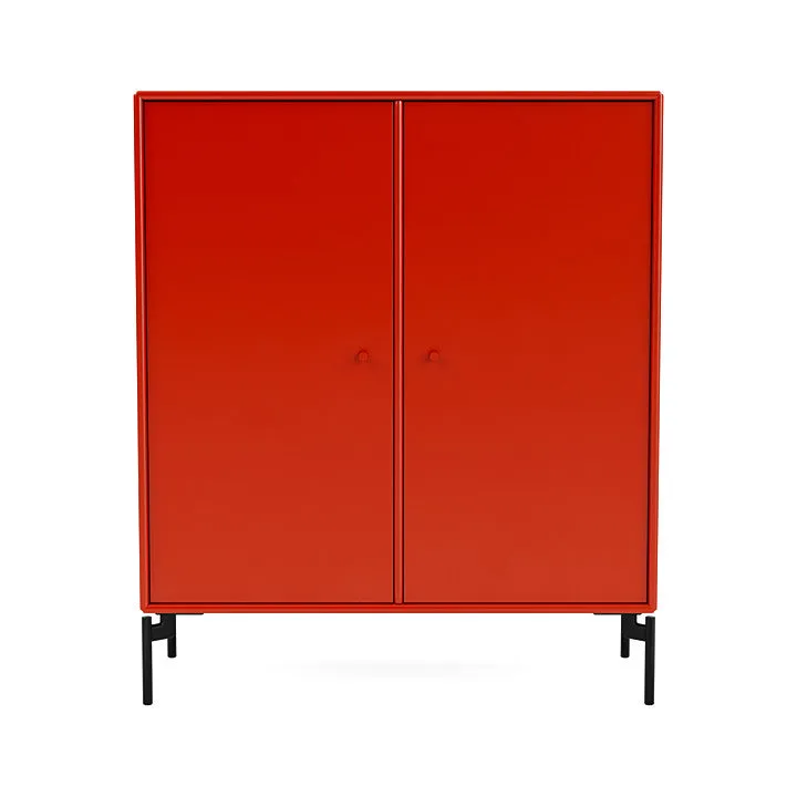 Montana Cover Cabinet With Legs, Rosehip/Black