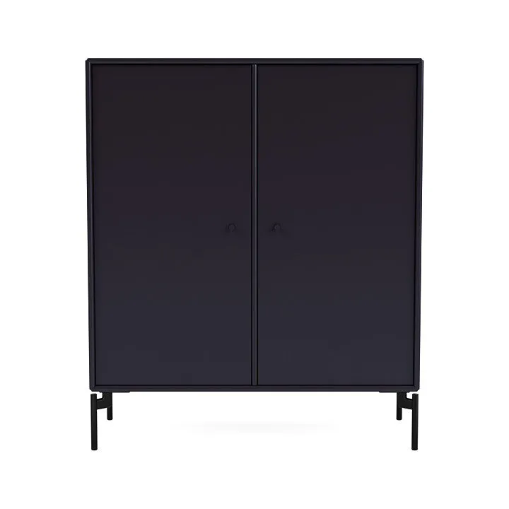 Montana Cover Cabinet With Legs, Shadow/Black