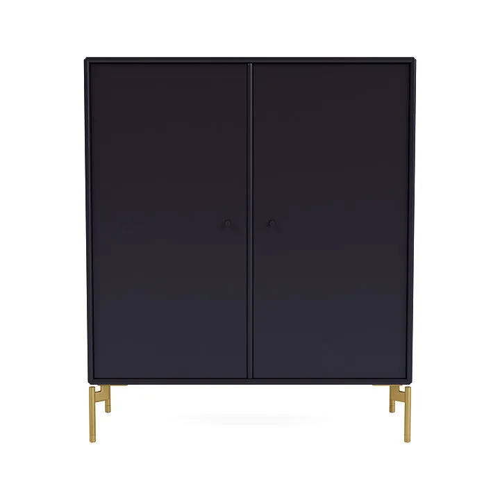 Montana Cover Cabinet With Legs, Shadow/Brass