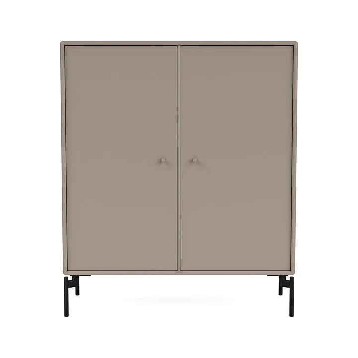 Montana Cover Cabinet With Legs, Truffle/Black