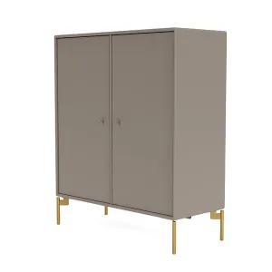 Montana Cover Cabinet With Legs, Truffle/Brass