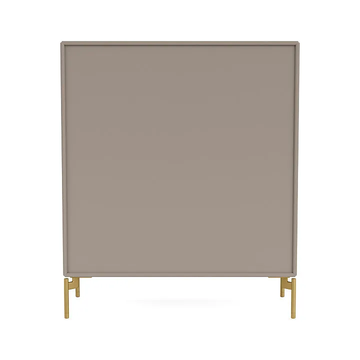 Montana Cover Cabinet With Legs, Truffle/Brass