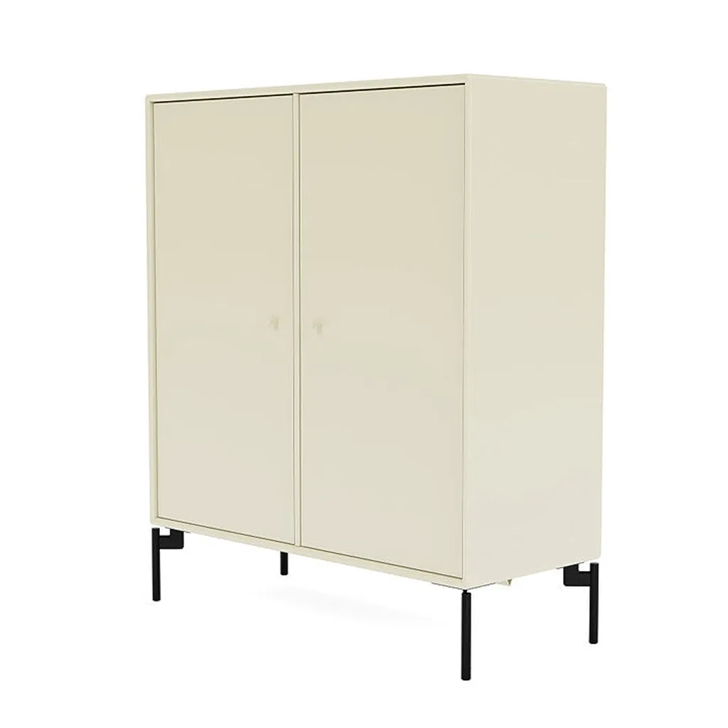 Montana Cover Cabinet With Legs, Vanilla/Black