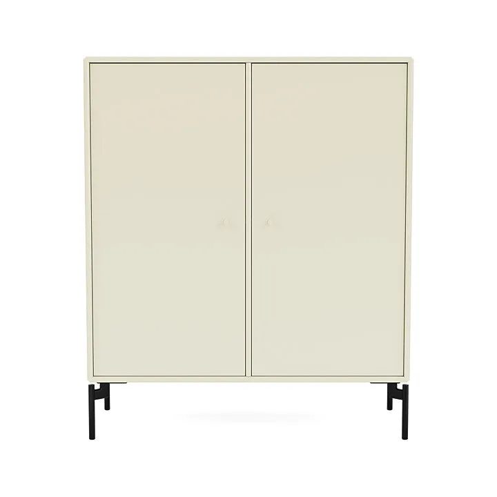 Montana Cover Cabinet With Legs, Vanilla/Black