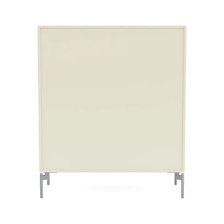 Montana Cover Cabinet With Legs, Vanilla/Matt Chrome