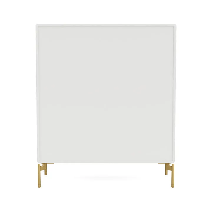 Montana Cover Cabinet With Legs, White/Brass