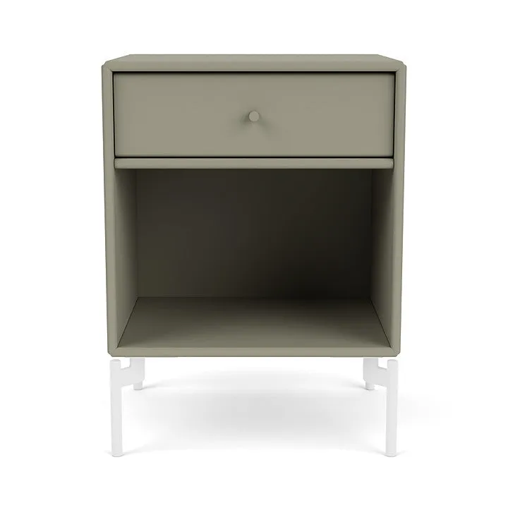 Montana Dream Nightstand With Legs, Fennel/Snow White