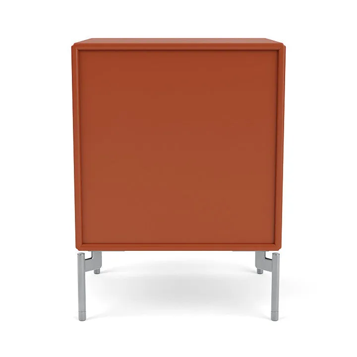 Montana Dream Nightstand With Legs, Hokkaido/Matt Chrome