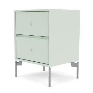 Montana Drift Drawer Module With Legs, Mist/Matt Chrome