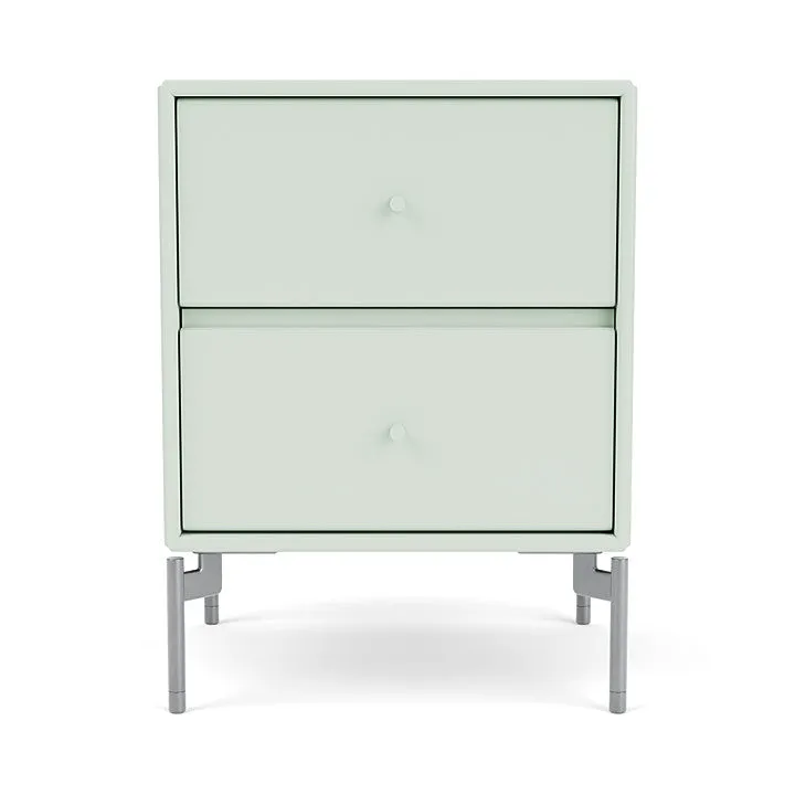 Montana Drift Drawer Module With Legs, Mist/Matt Chrome