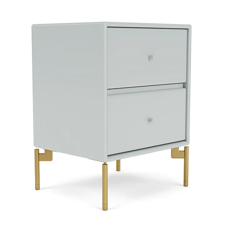 Montana Drift Drawer Module With Legs, Oyster/Brass
