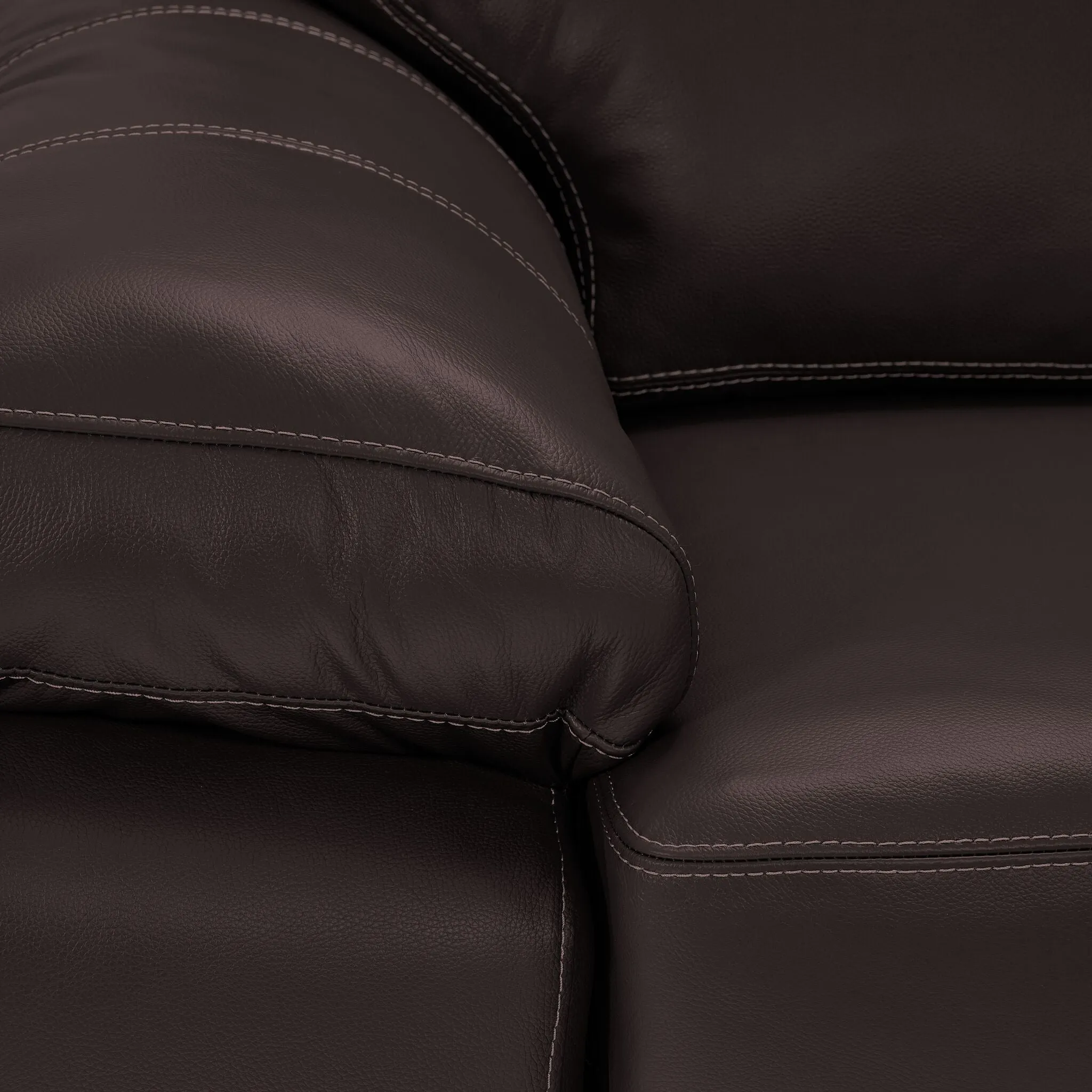 Morrison II Leather Loveseat - Brown