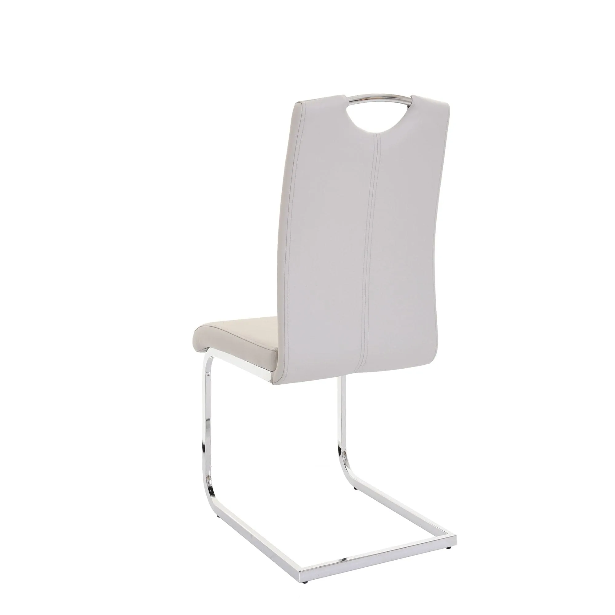 Naples - Cantilever Dining Chair In Faux Leather