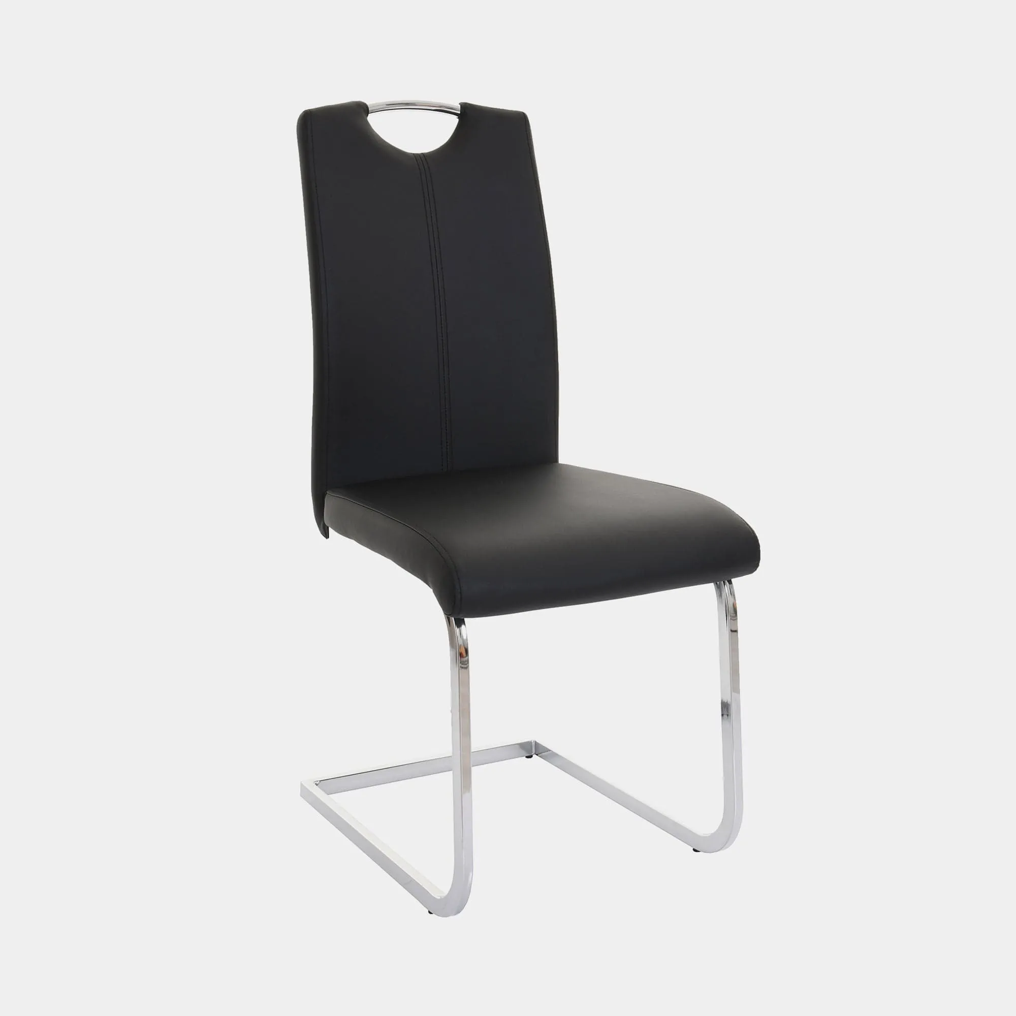 Naples - Cantilever Dining Chair In Faux Leather