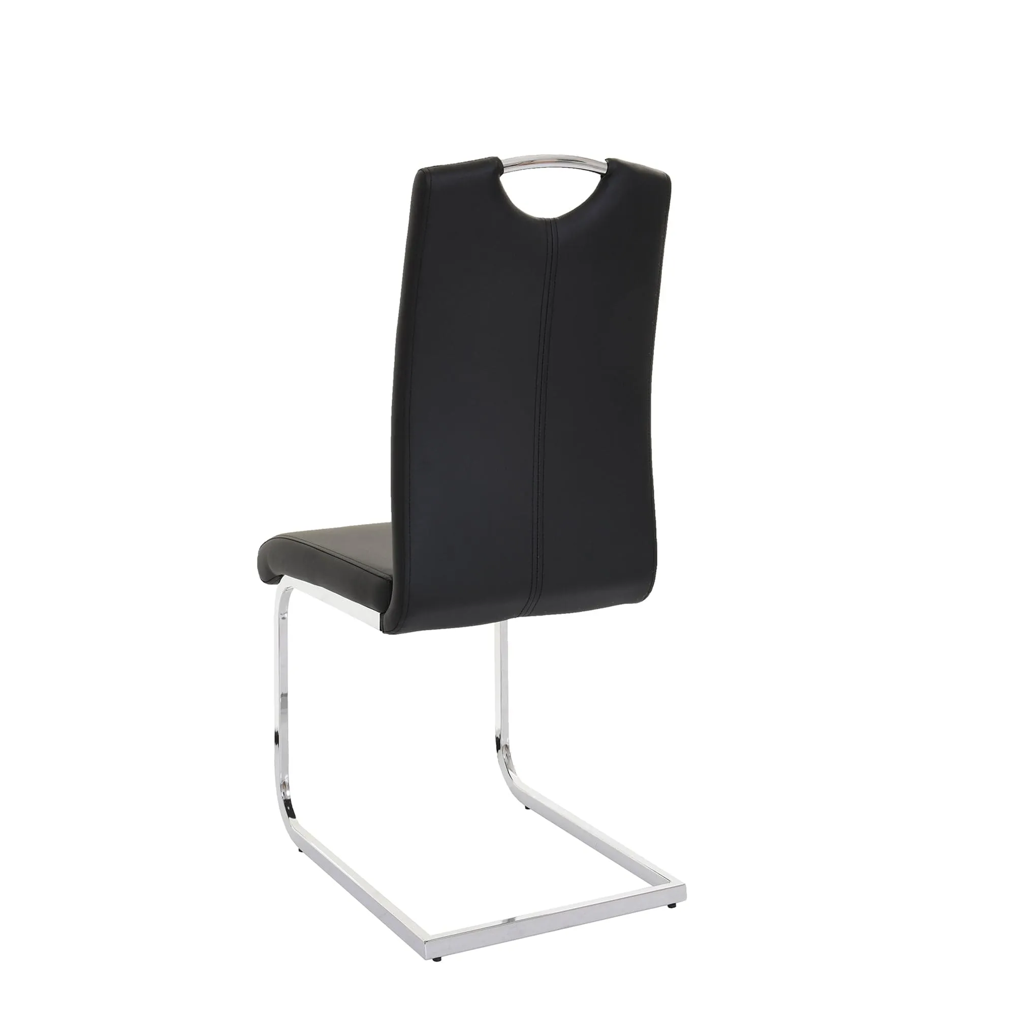 Naples - Cantilever Dining Chair In Faux Leather