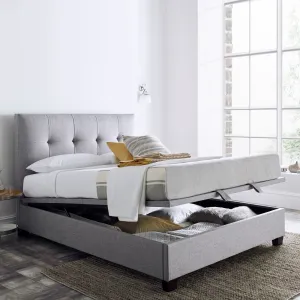 Nicola - Ottoman Bed Frame In Fabric Marbella Grey