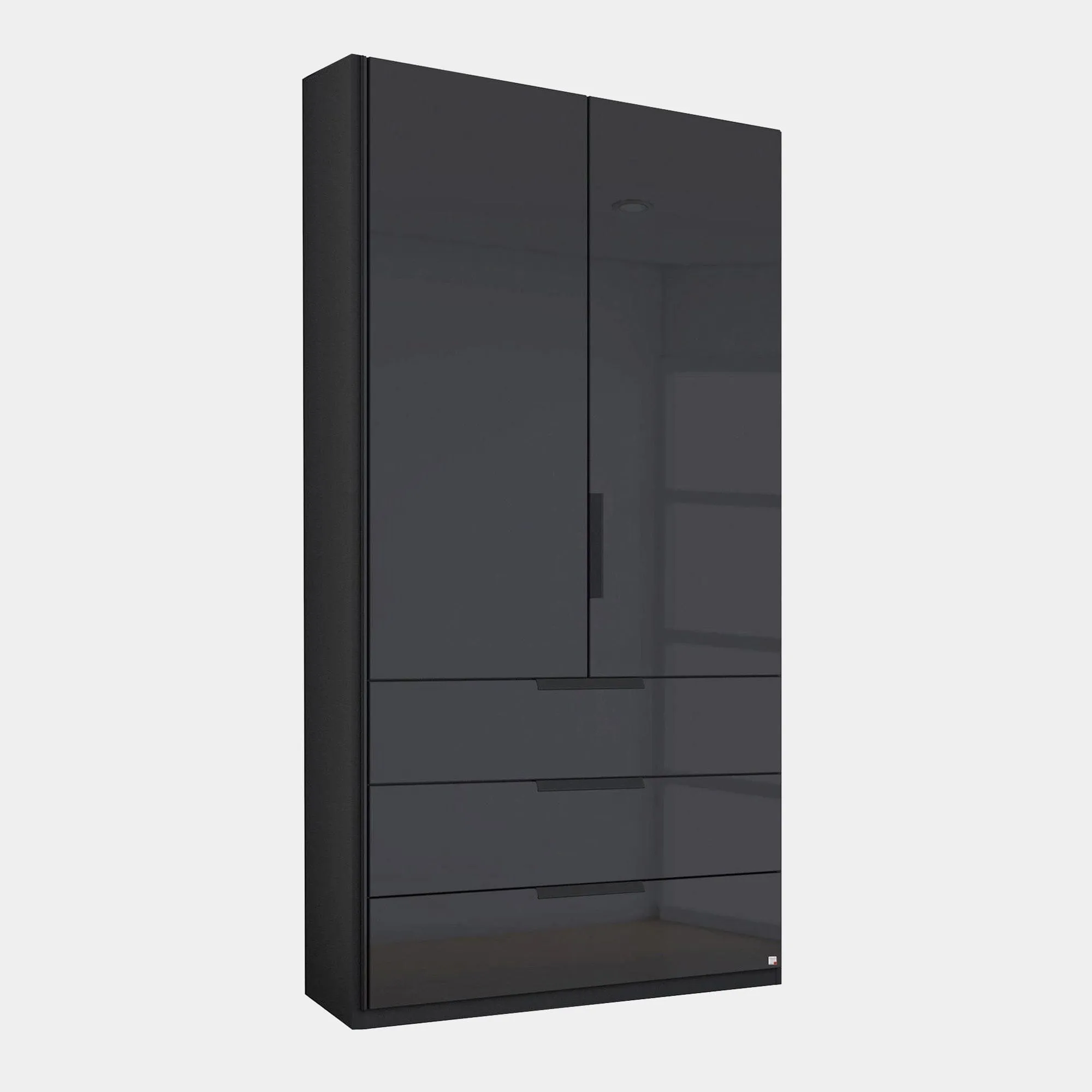 Nova - 2 Door 3 Drawer Wardrobe With Coloured Glass Front
