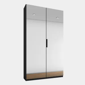 Nova - 2 Door Hinged Wardrobe With Mirrored Front