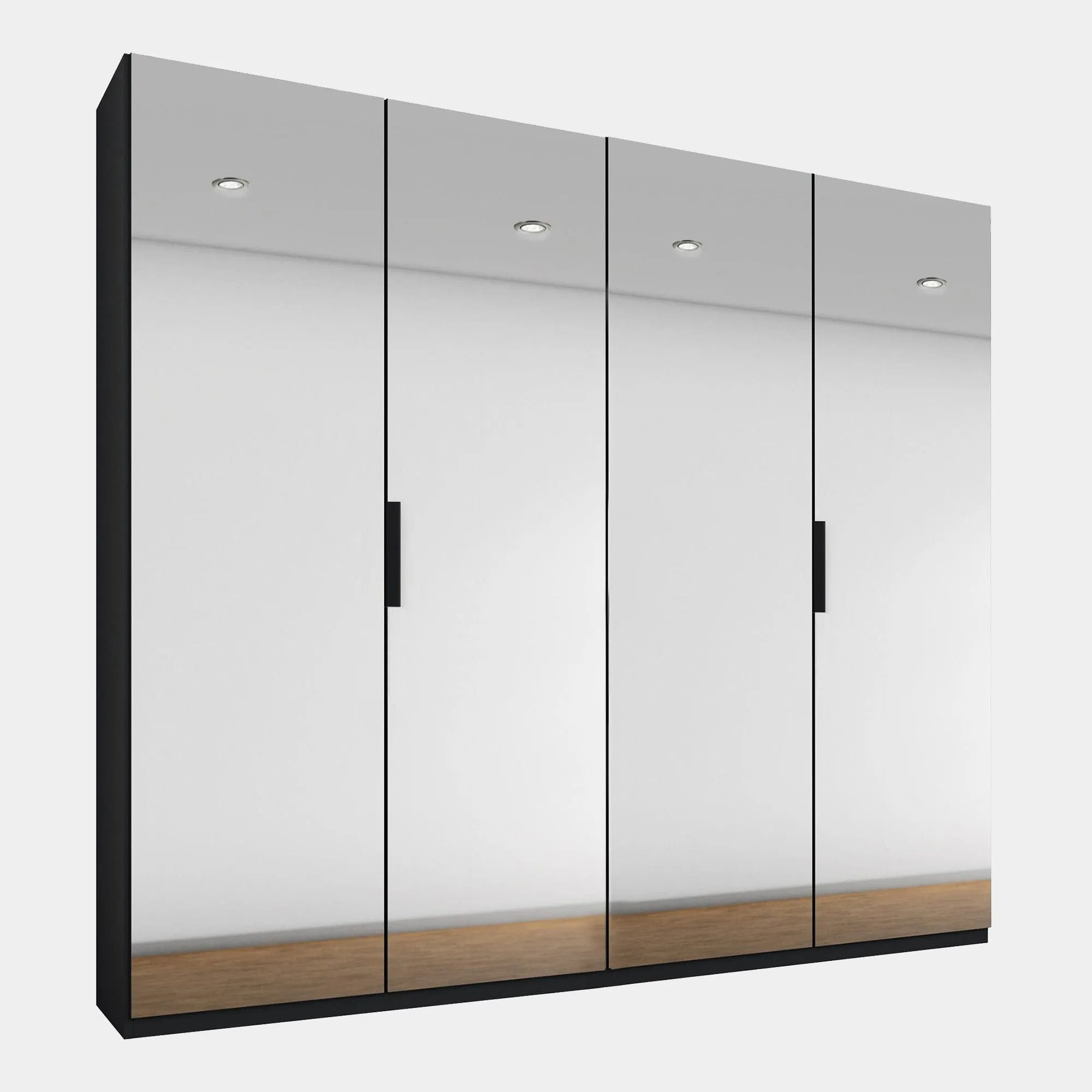Nova - 4 Door Hinged Wardrobe With Mirrored Front