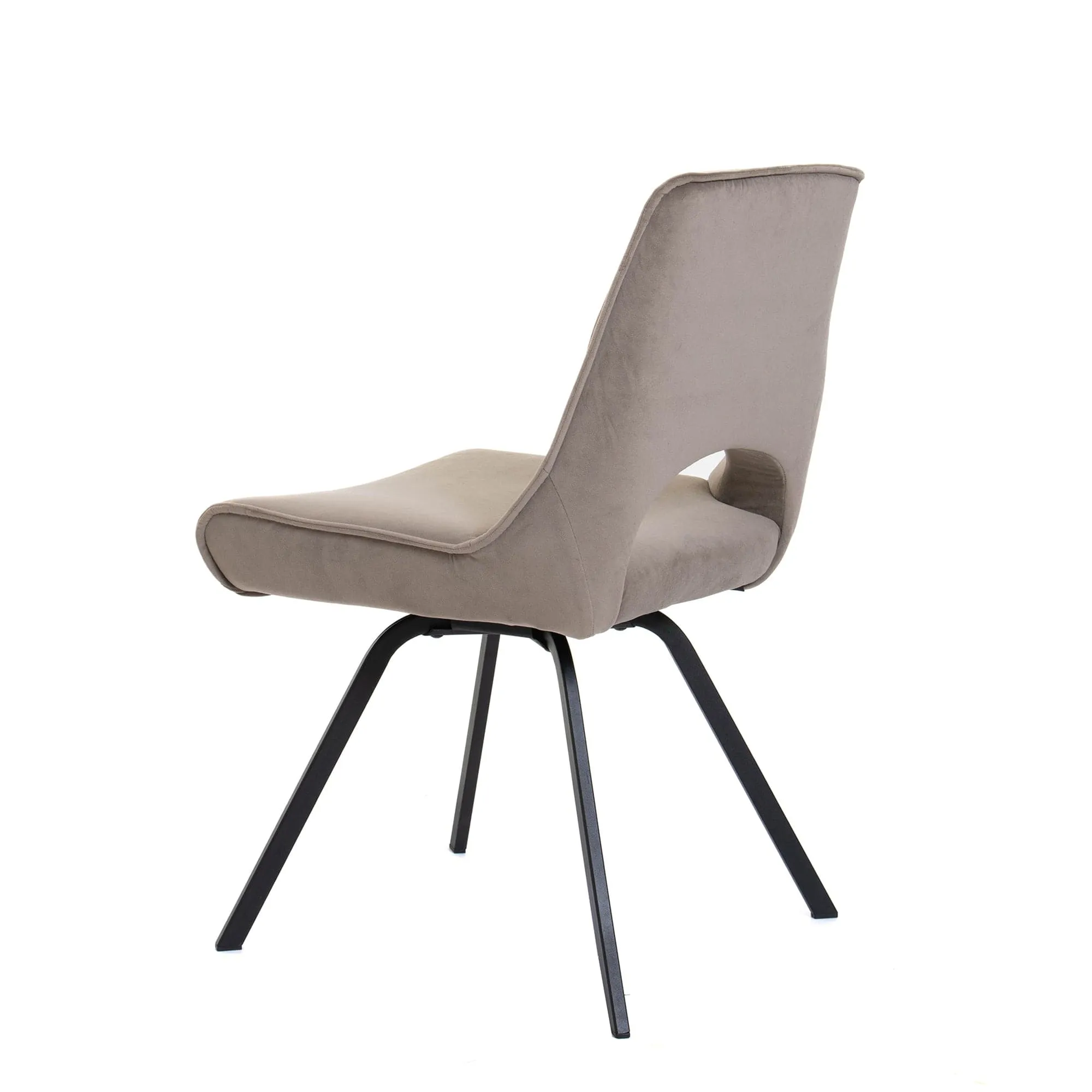 Nova - Swivel Dining Chair In Mink Velvet