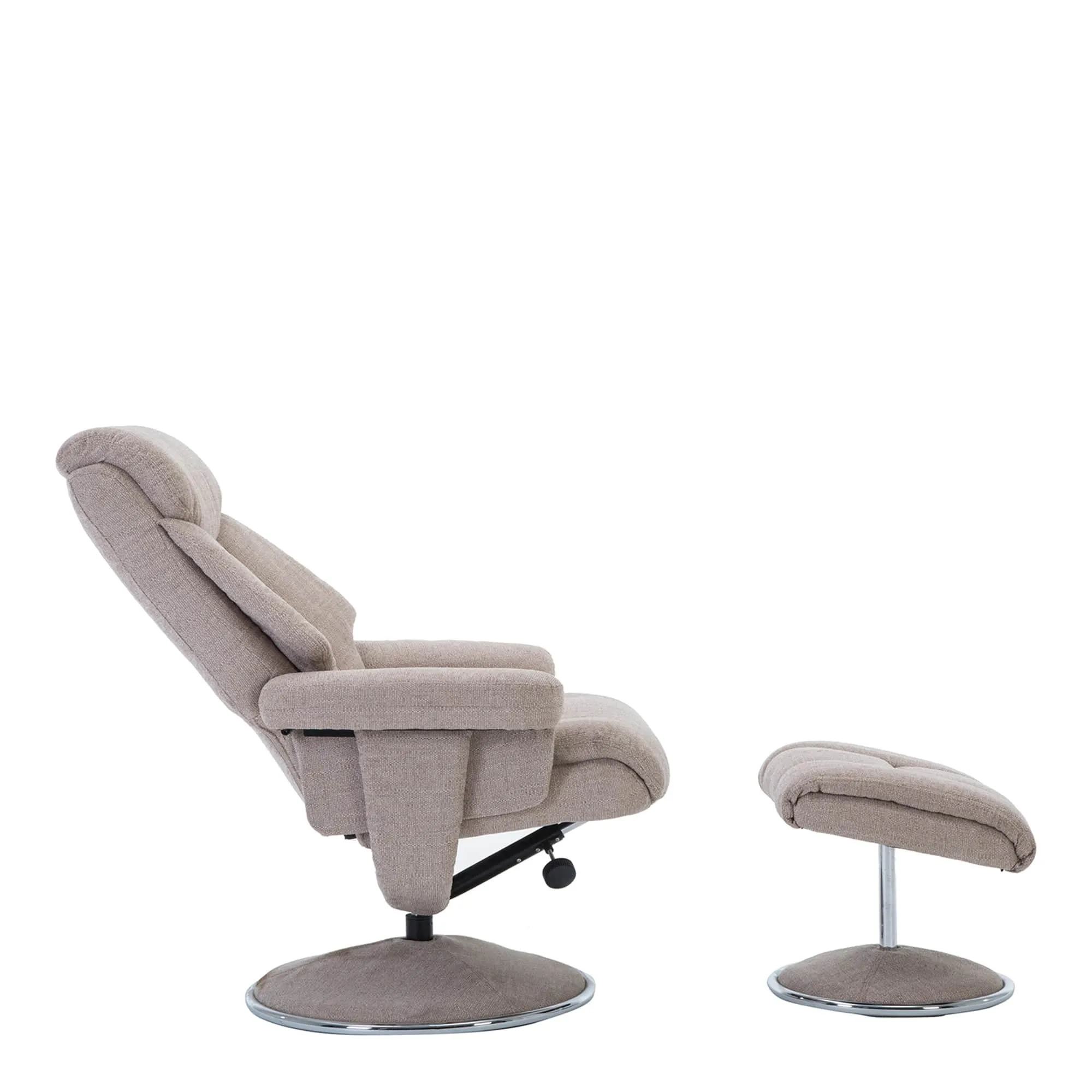 Orion - Swivel Chair & Stool In Fabric