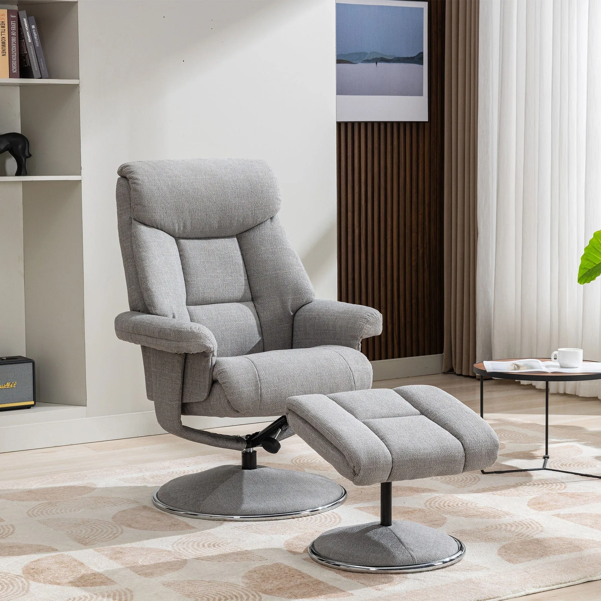 Orion - Swivel Chair & Stool In Fabric