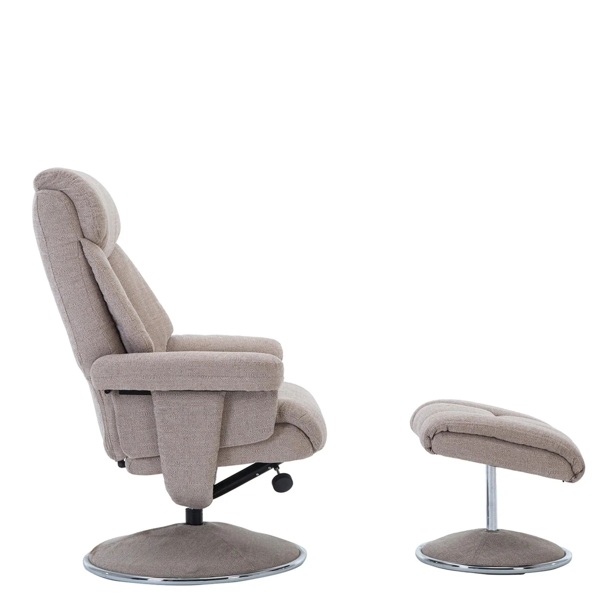 Orion - Swivel Chair & Stool In Fabric