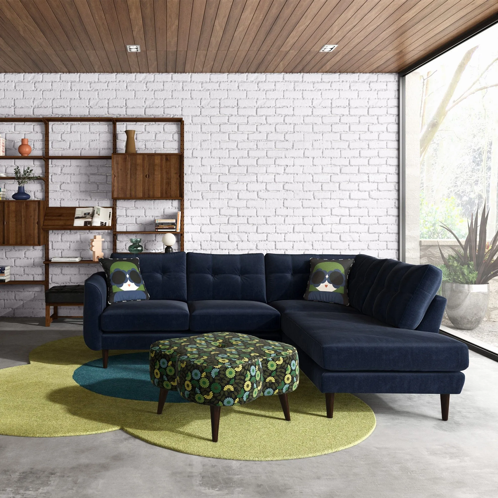 Orla Kiely Linden - Large Sofa In Fabric
