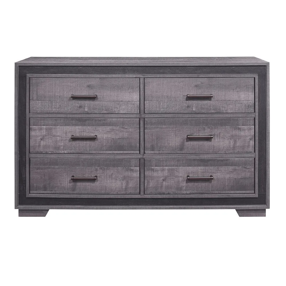 Orlando 6-Drawer Dresser - Grey