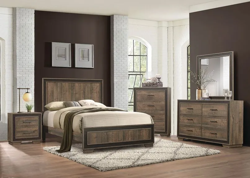 Orlando 6-Drawer Dresser - Weathered Brown