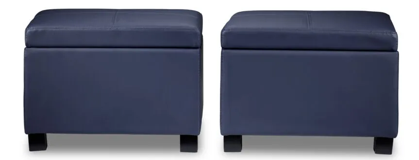 Paloma 3-Piece Ottoman - Navy