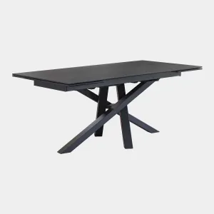 Pescara - 180cm Extending Dining Table In Dark Grey Ceramic
