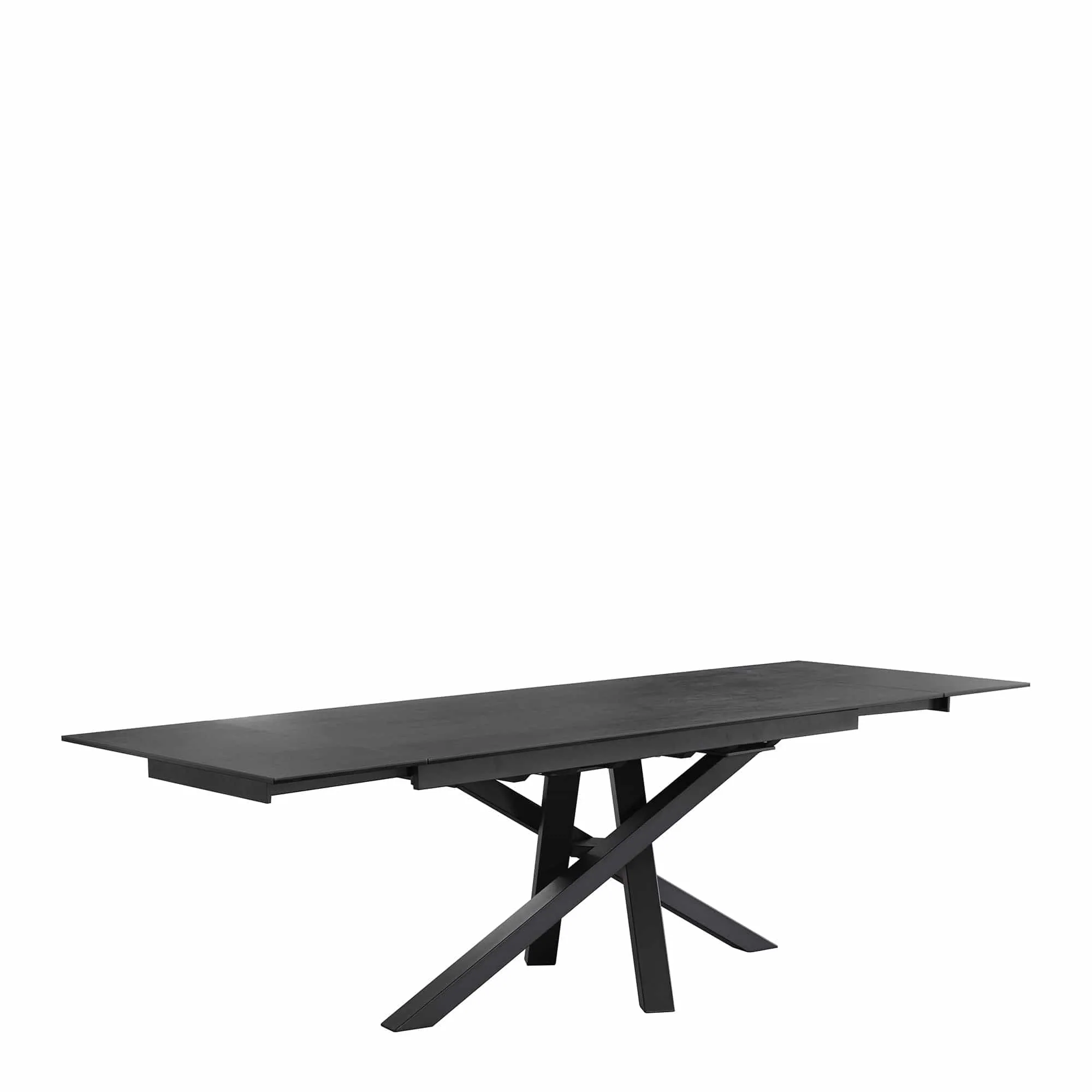Pescara - 180cm Extending Dining Table In Dark Grey Ceramic