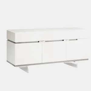 Polar - 3 Door Small Buffet In White High Gloss