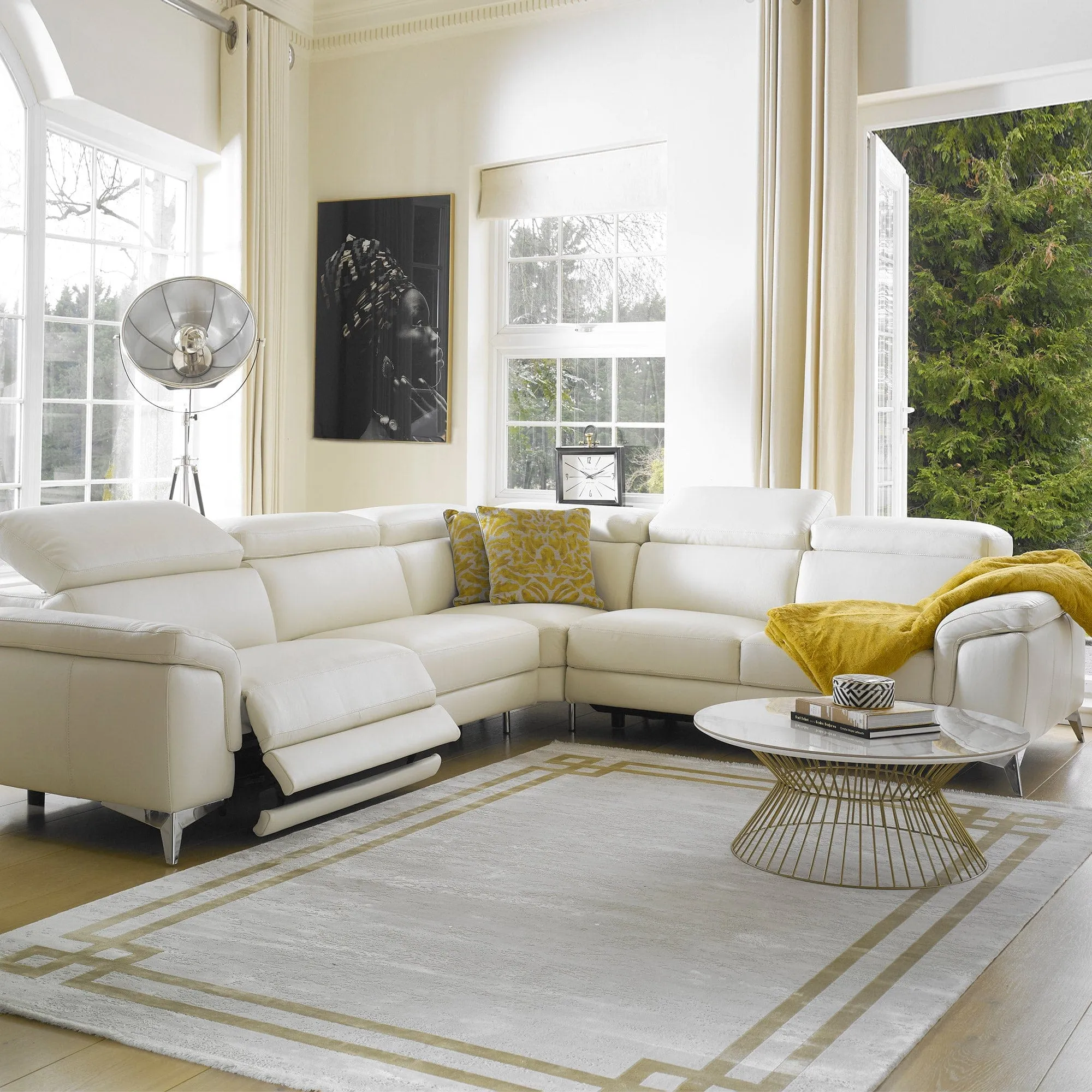 Portofino - Maxi 3 Seat Power Recliner Sofa In Leather