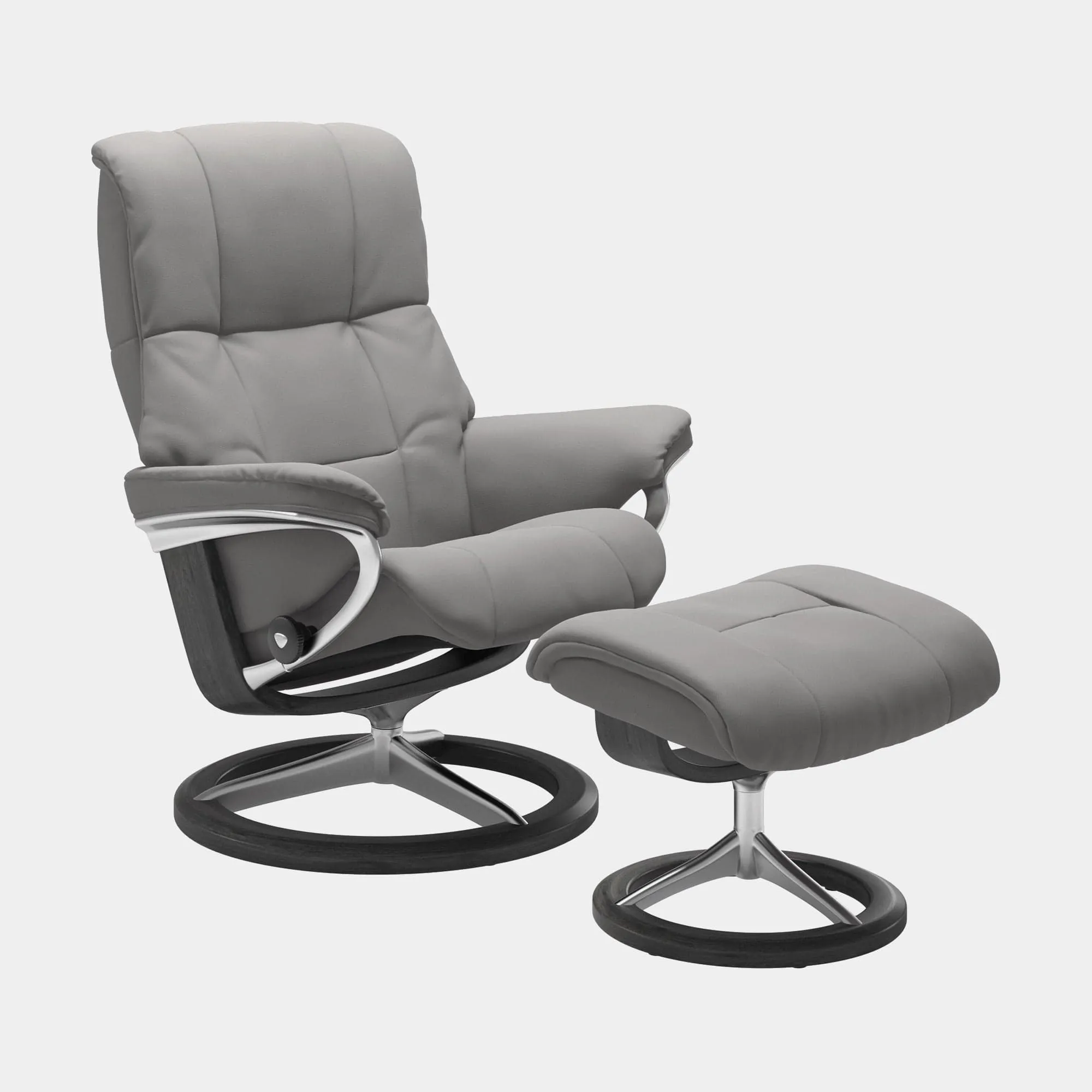 (Quickship) Stressless Mayfair - Medium Chair & Stool With Signature Base In Paloma Leather