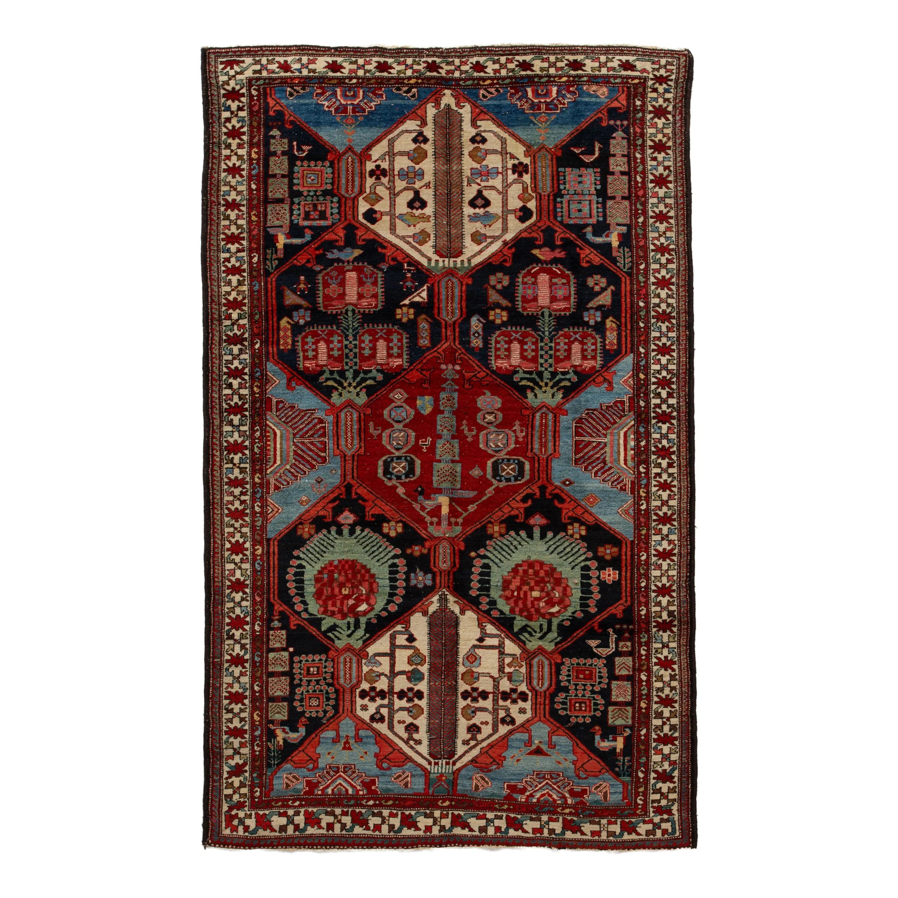 Red Antique Malayer Wool Rug - 4'5" x 7'4"
