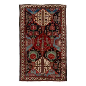 Red Antique Malayer Wool Rug - 4'5" x 7'4"