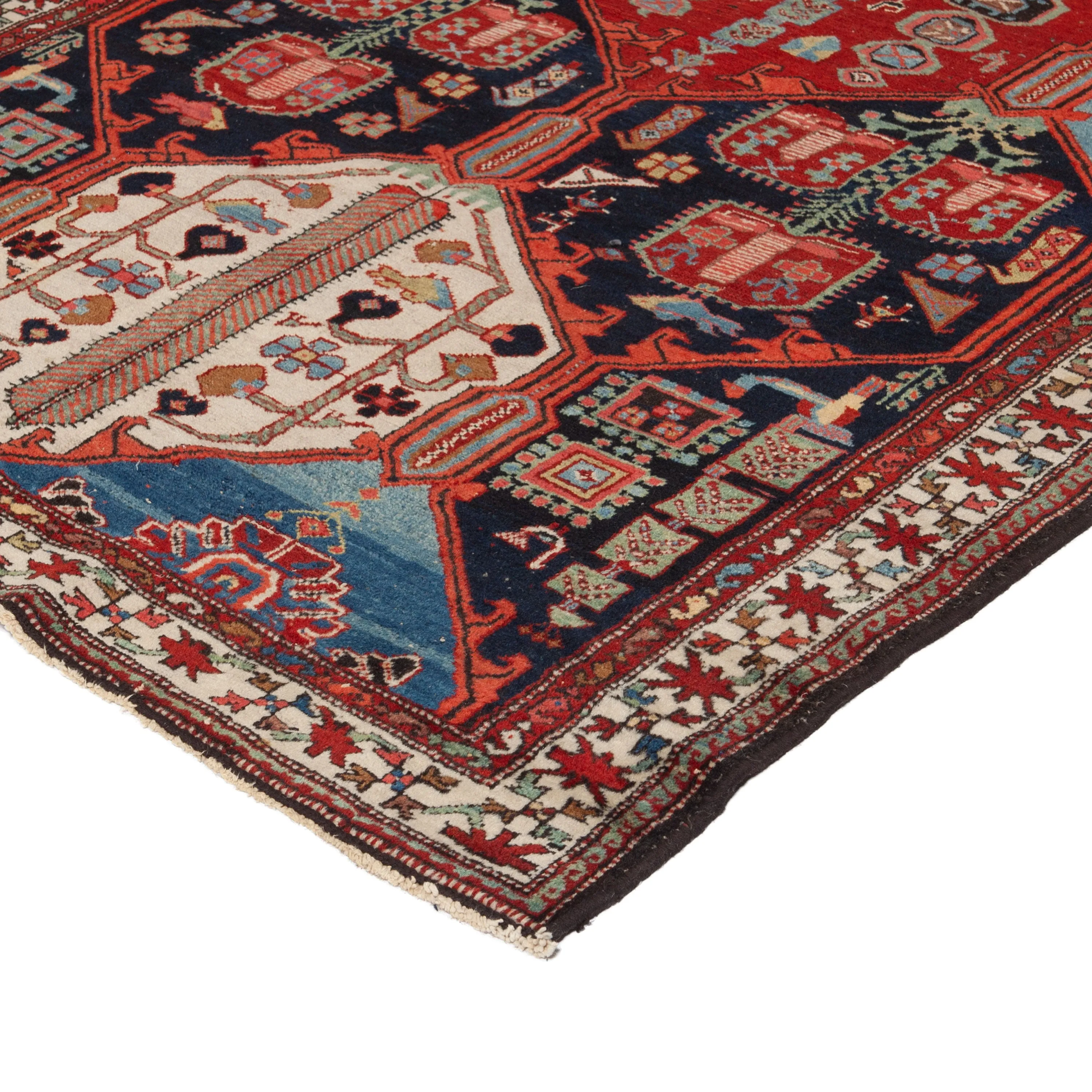 Red Antique Malayer Wool Rug - 4'5" x 7'4"