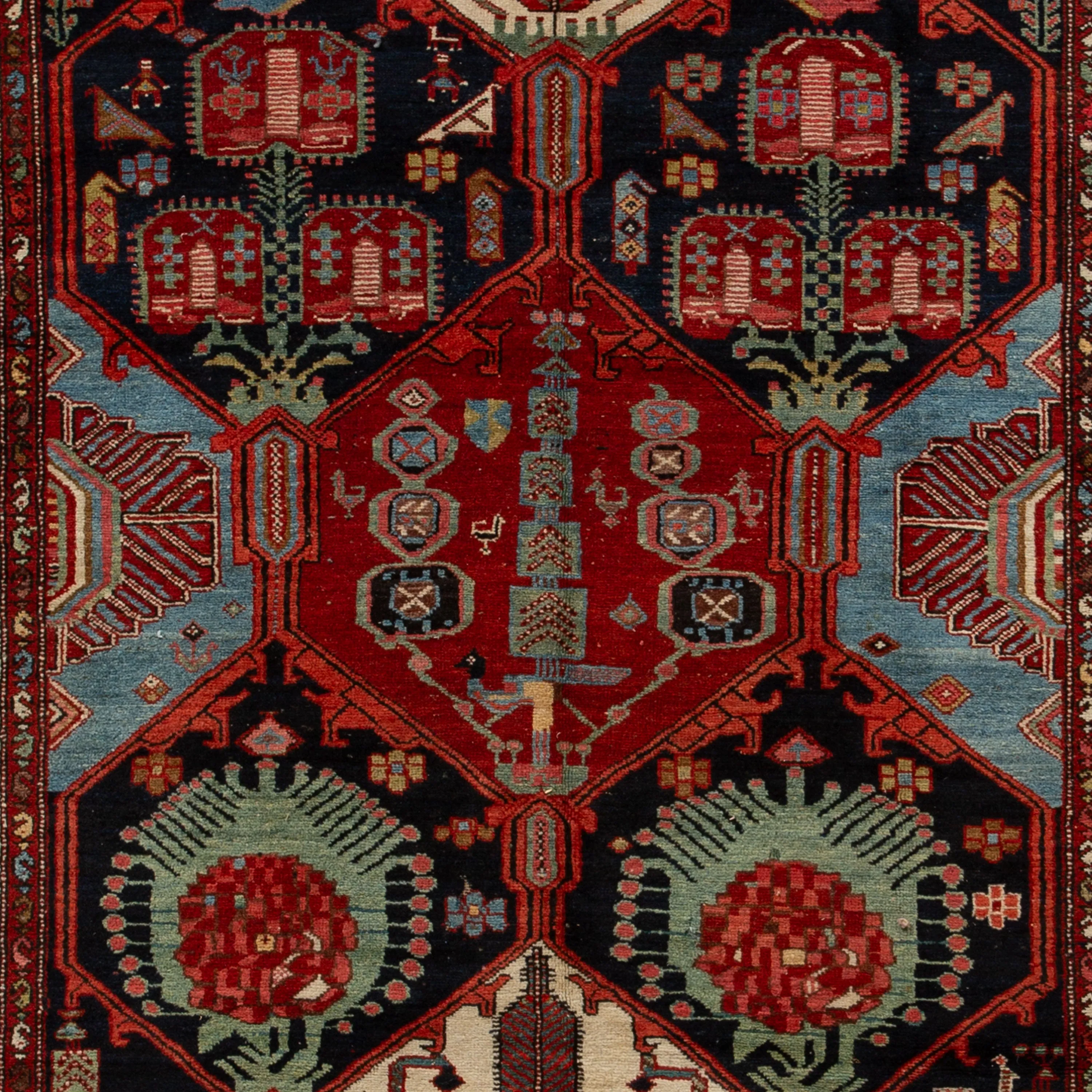 Red Antique Malayer Wool Rug - 4'5" x 7'4"
