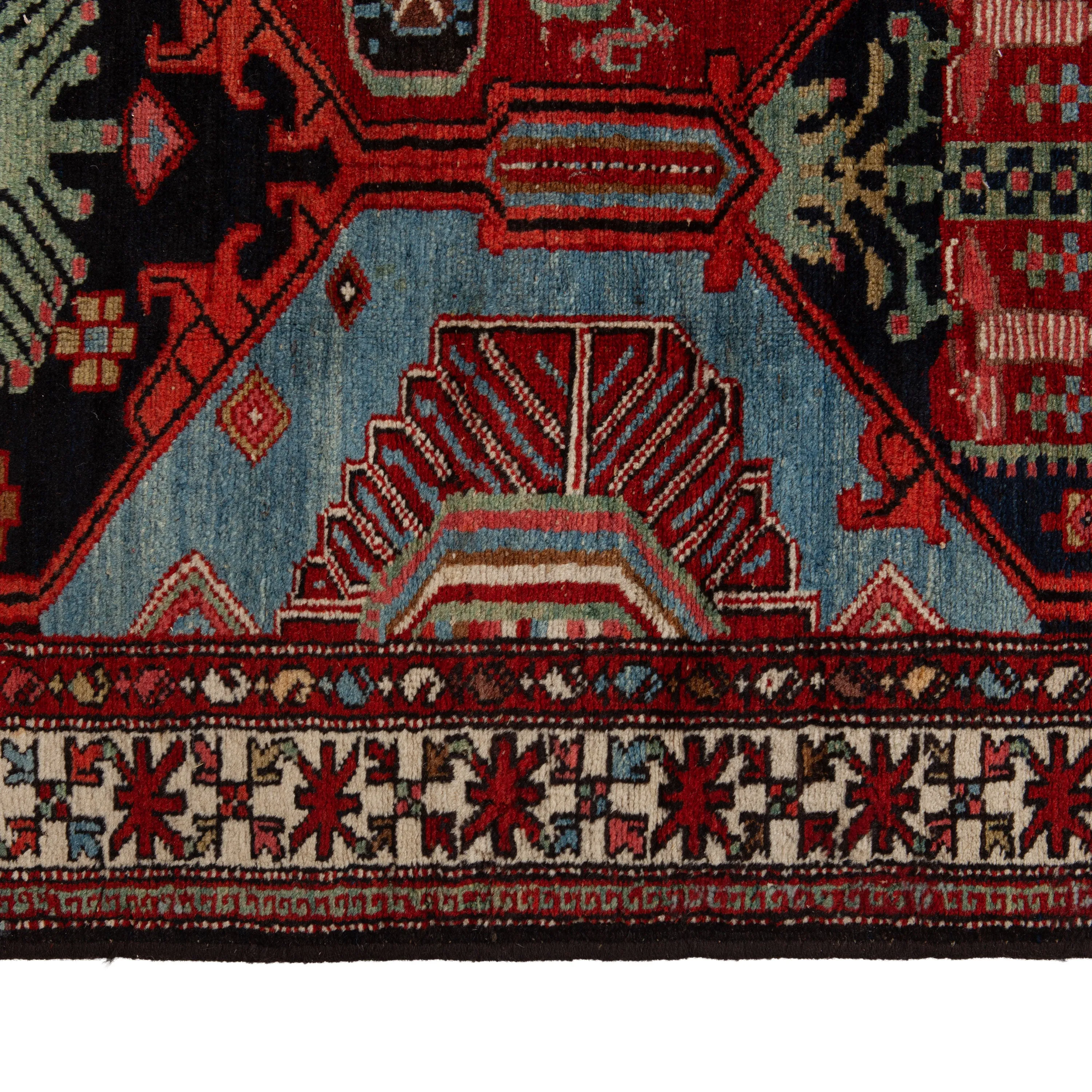 Red Antique Malayer Wool Rug - 4'5" x 7'4"