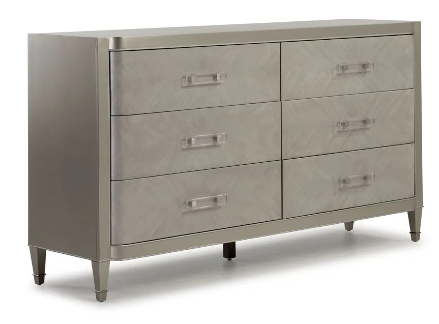 Reece 6-Drawer Dresser - Sliver Grey