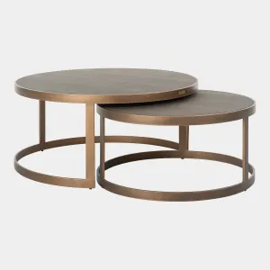 Ridgeville - Set Of 2 Coffee Tables In Shagreen Finish