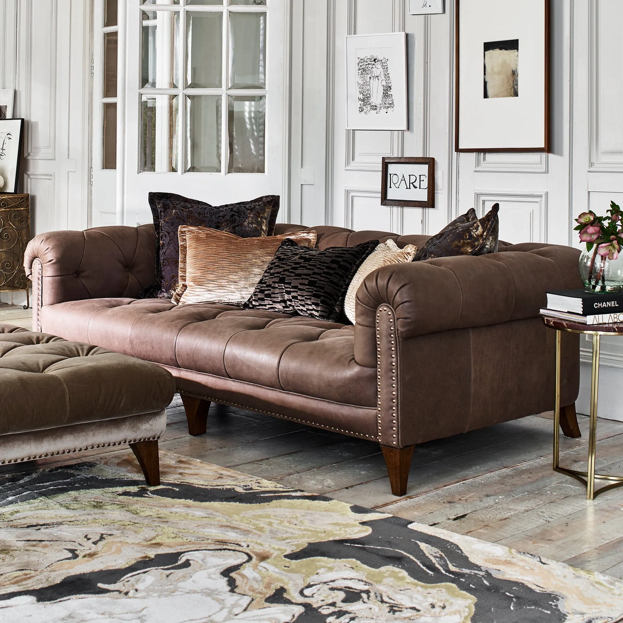Roosevelt - 3 Seat Deep Sofa In Leather