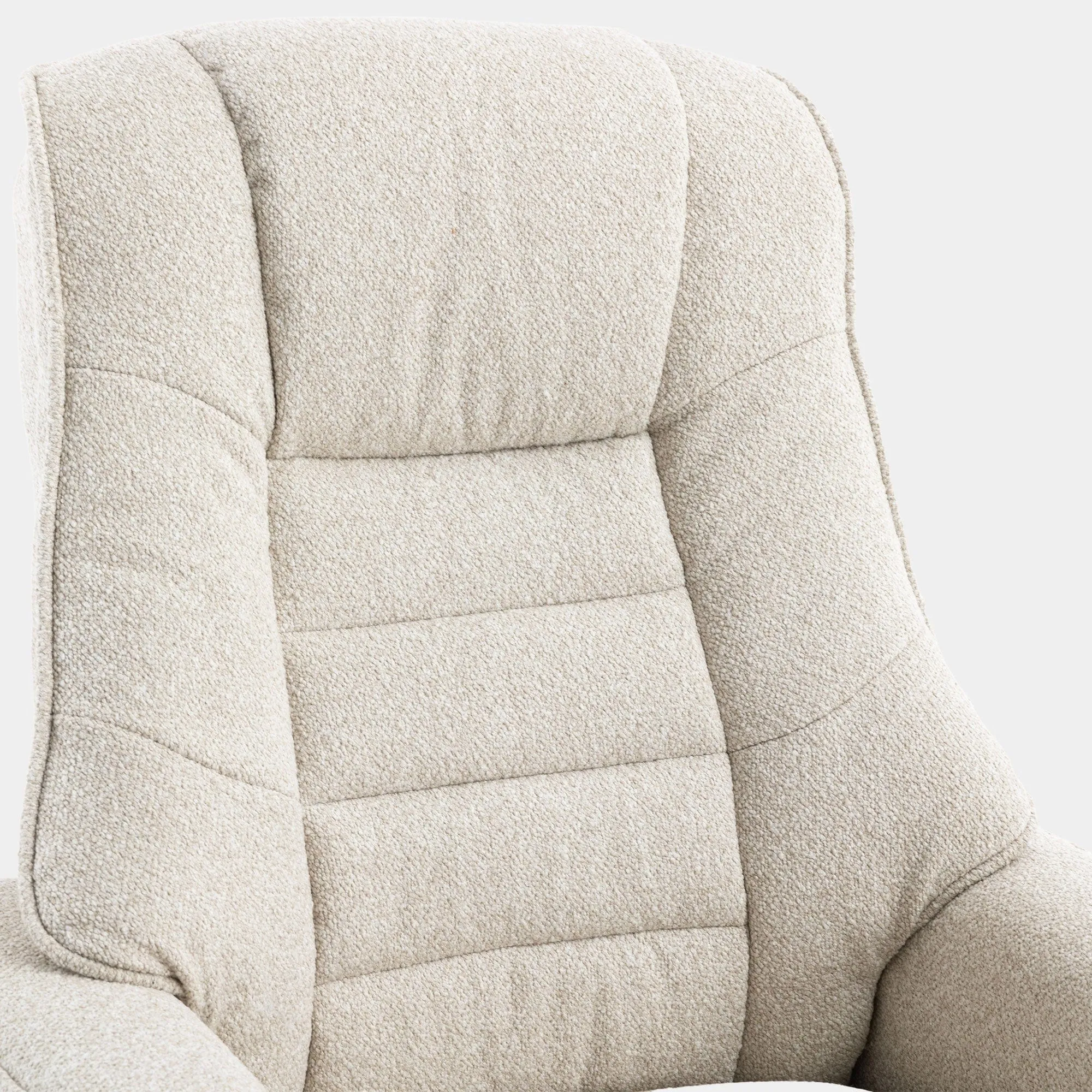 Royale - Swivel Recliner Chair & Footstool In Fabric