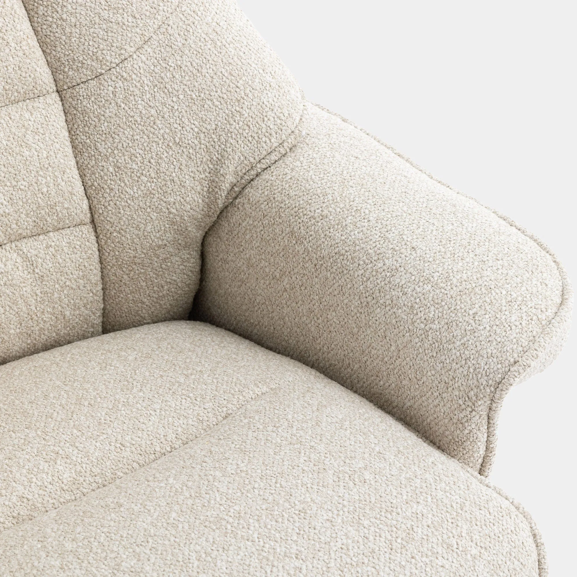Royale - Swivel Recliner Chair & Footstool In Fabric